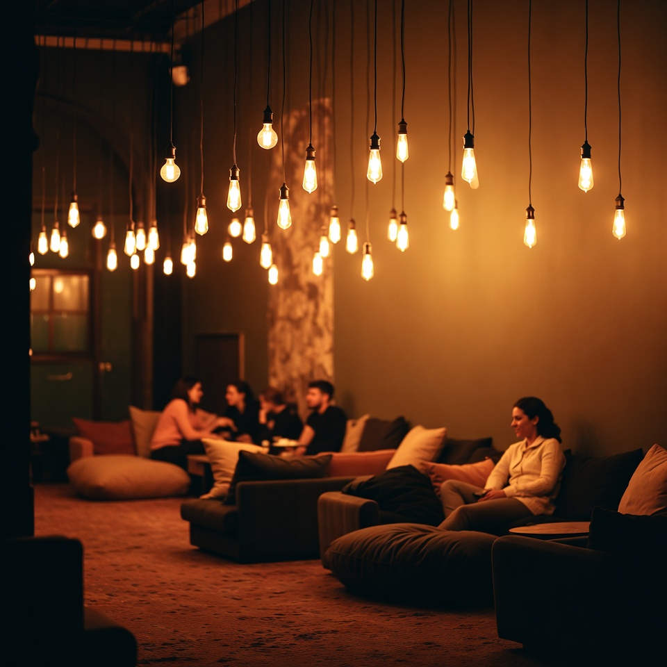 Compact sofa nook photo zone with layered cushions